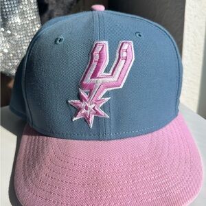 NWT San Antonio Spurs Blue and Pink Cap with Logo